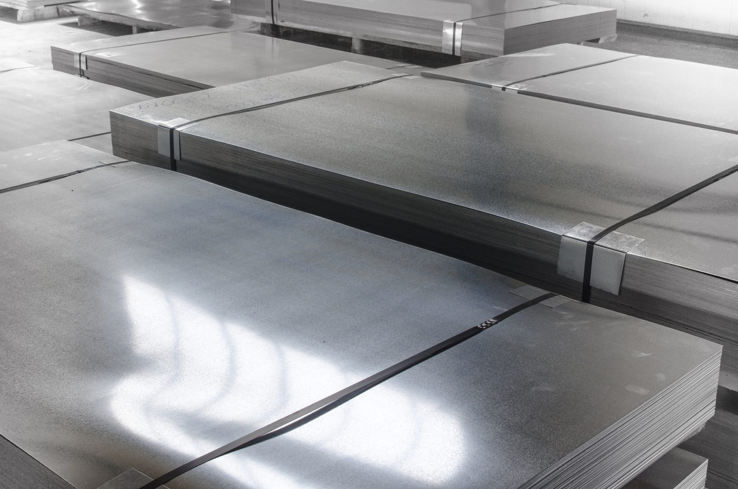 sheet tin metal in production hall Dairy & Engineering Services